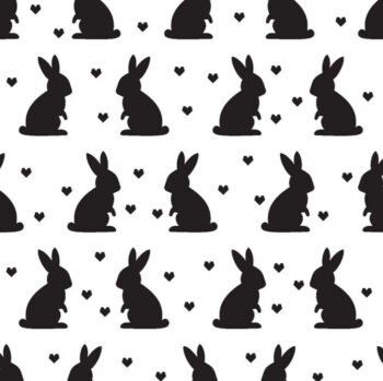 Duni Paasservet Paashaas Zwart/Wit 33X33Cm