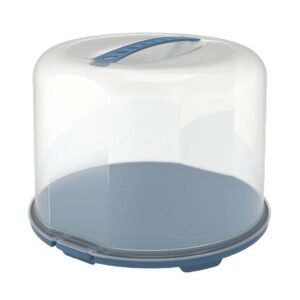 Rotho Fresh Taartdoos Xl 35.5X34.5X26 Cm Horizon Blauw/Transparant