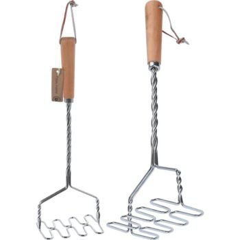 Excellent Houseware Aardappelstamper 34 Cm Hout/Rvs