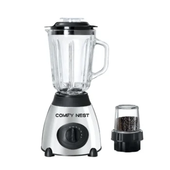 Comfy Nest CN-BLG15P: 2-in-1 glazen blender en grinder - 5 snelheden + pulsfunctie