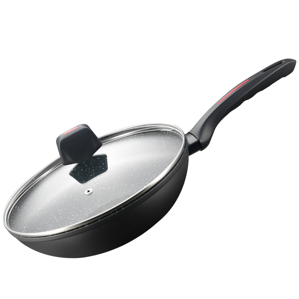 Royalty Line RL-FWN30: 30cm Marmeren Wok Pan Inductie Wok Pan – 4.4L