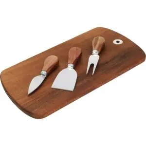 Kaasplank Met 3 Kaasmessen – Acaciahout