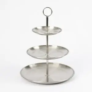 Ceruzo Etagere – 3 Laags – Rvs – D26 X H34 Cm