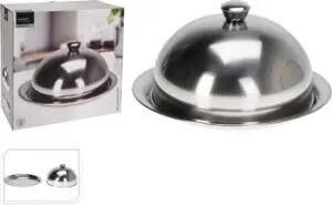 Excellent Houseware Stolp Met Dienblad – Rvs – 30Cm