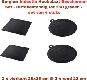 Bergner Inductie Beschermer Set – Hittebestendig Tot 250 Graden – Set Van 4 Stuks