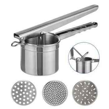 Ceruzo Pureestamper - Aardappelpers - Rvs - Met 3 Losse Schijven