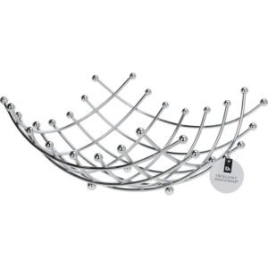 Excellent Houseware Fruitschaal – Chroom – 32 X 30 Cm