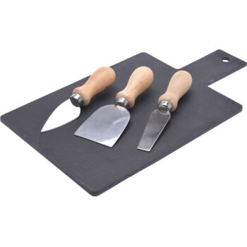 Kaasplankje Leisteen - Met 3 Kaasmesjes