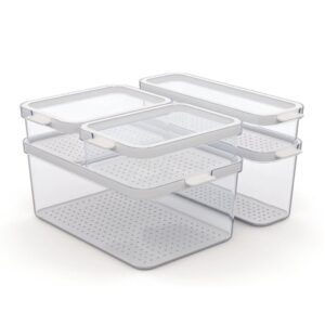 Rotho Cauma Set Koelkastorganizer 4.65L + 2L + 1.15L + 2X 1.2L Transparant