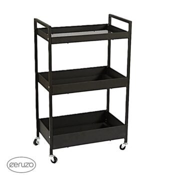 Keukentrolley - 3 Lagen - Metaal - Zwart