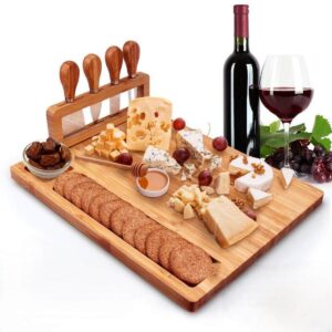 Ceruzo Borrelplank – Kaasplank Met Kaasmesjes – Extra Groot