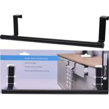 Basic Storage Solutions Deurhanger 36.5X6X8 Cm Rvs/Zwart