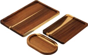 Ceruzo Dienbladen – Acaciahout –  Set Van 3