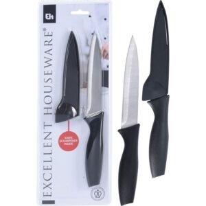Excellent Houseware Keukenmes – Incl. Houder En Slijper