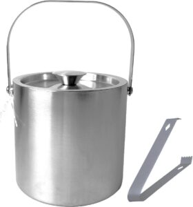 Ceruzo Ijsemmer Rvs – 3 Liter – Extra Groot – Met Deksel En Tang