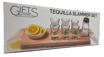Gifts@Home Tequila Serving Set - Tequila Shotjes Op Serveerplank