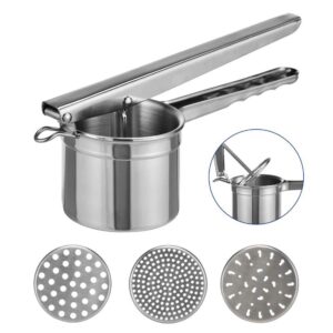 Ceruzo Pureestamper – Aardappelpers – Rvs – Met 3 Losse Schijven