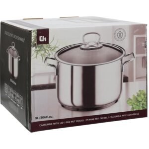 Excellent Houseware Kookpan – 24 Cm – 9.0 Liter – Rvs – Met Deksel