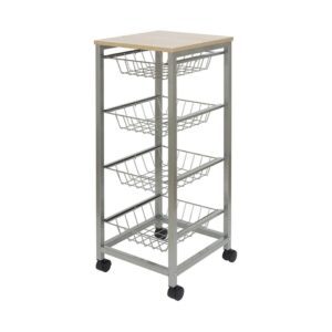 Duett Keukentrolley Op Wieltjes – 4 Uitneembare Manden