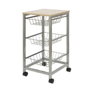 Duett Keukentrolley Op Wieltjes – 3 Uitneembare Manden