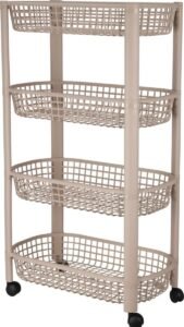 Keukentrolley 4 Wielen – Beige