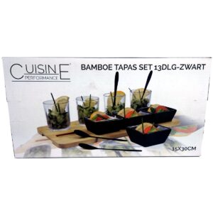 Serveerplank Voor Tapas – Bamboe – 30X15 Cm – 13-Delig