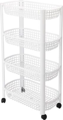 Keukentrolley 4 Wielen - Wit