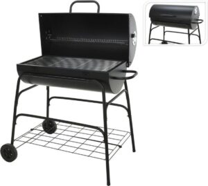 Verrijdbare Houtskoolbarbecue – Cilinder – 77 X H100Cm