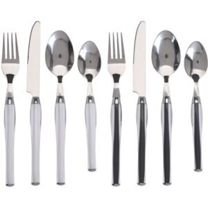 Excellent Houseware Bestekset 24-Dlg – Rvs – Wit Of Zwart