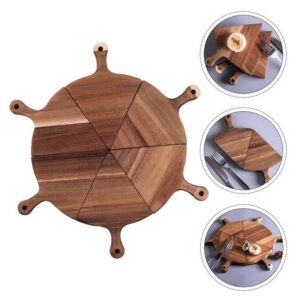 Ceruzo Pizzabord – Luxe Pizza Serveerplankjes – 6 Stuks – Acacia Hout