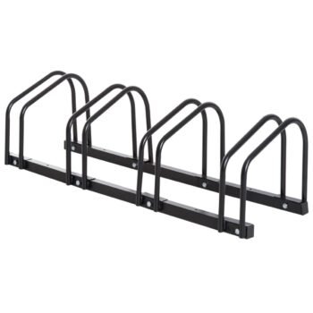 Ceruzo Fietsenrek Voor 4 Fietsen - 100 Cm - Vloermontage - Zwart