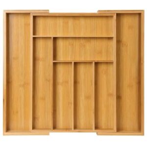 Ceruzo Bestekbak Hout Uitschuifbaar – 33-52 X 43 X 5 Cm – Naturel