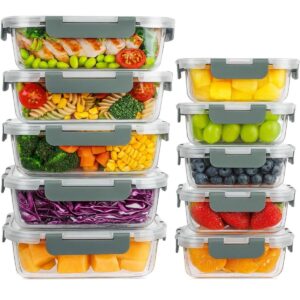Ceruzo Meal Prep Bakjes – 10 Stuks Vershoudbakjes – Glas
