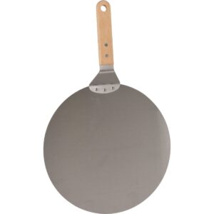 Bbq Pizza Server – Pizzaschep – Voor Bbq En Oven – 30 Cm Diameter- Houten Handvat