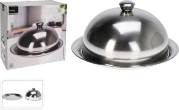 Excellent Houseware Stolp Met Dienblad - Rvs - 30Cm