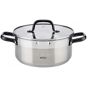 San Ignacio Rvs Kookpan Met Glazen Deksel, ?20X8.5Cm, 2 Liter – Serie Vita