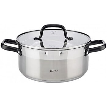 San Ignacio Rvs Kookpan Met Glazen Deksel, ?20X8.5Cm, 2 Liter - Serie Vita