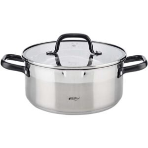 San Ignacio Rvs Kookpan Met Glazen Deksel, ?24X10.5Cm, 4 Liter – Serie Vita